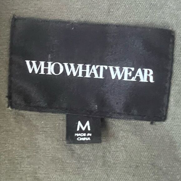 WHO WHAT WEAR Oversized Military Canvas 100% Cotton Jacket M - Picture 10 of 12